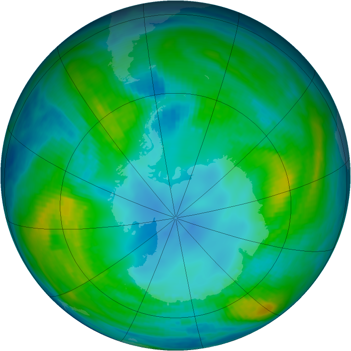 Antarctic ozone map for 01 May 1983